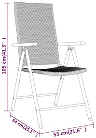 9 pcs conjunto de jantar para jardim preto