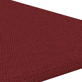 Painel de parede 12 pcs 30x30 cm tecido 0,54 m² vermelho tinto