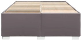 Estrutura de cama 140x190 cm couro artificial cinzento