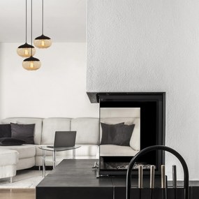 Candeeiro de Teto Camini – Preto Mel – Diâmetro 50 cm