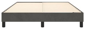Estrutura de cama sem colchão 140x190 cm veludo cinzento-escuro