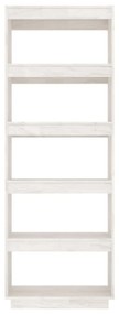 Estante/divisória 60x35x167 cm madeira de pinho maciça branco