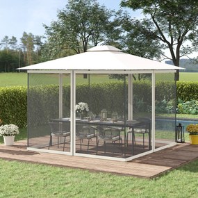 Redes mosquiteiras para tendas de jardim de 3 x 3 (TENDA NÃO INCLUIDA) m - conjunto de 4 redes com fecho de correr + ganchos de fixação - poliéster e