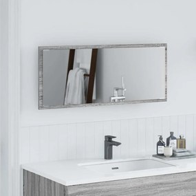 vidaXL Espelho de Casa de Banho com Luz LED Cinza Sonoma 90x8,5x37 cm