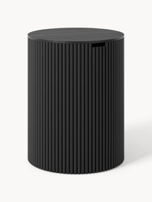 Mesa de apoio redonda em madeira com arrumação Nele