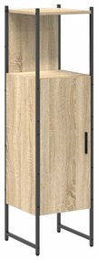 Conjunto de Móveis para Banheiro 4 pcs Carvalho sonoma
