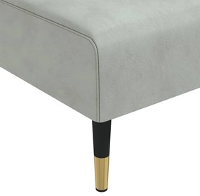 Sofá-cama em forma de L 271x140x70 cm veludo cinzento-claro