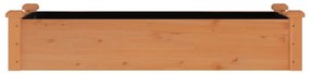 Canteiro elevado c/ forro 120x45x25 cm abeto maciço castanho