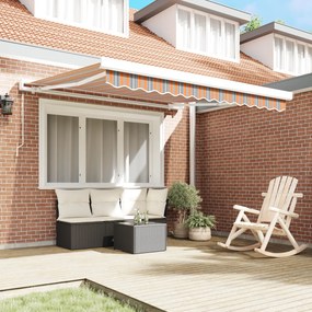Toldo Retrátil Manual Listrado Multicolorido 300x250 cm