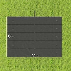 Cobertura para Pérgola 3,5x2,5 m Teto de Substituição Retrátil para Pé