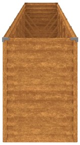 Canteiro elevado de jardim 578x50x69 cm aço corten