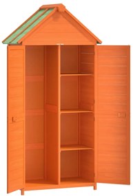2 pcs conj. abrigos p/ ferramentas jardim pinho maciço castanho