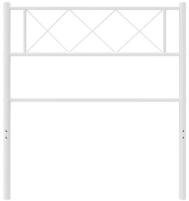 Cabeceira de cama 90 cm metal branco