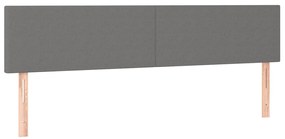 Cama boxspring com colchão 120x190 cm tecido cinzento-escuro