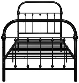 Estrutura de cama 100x200 cm metal preto