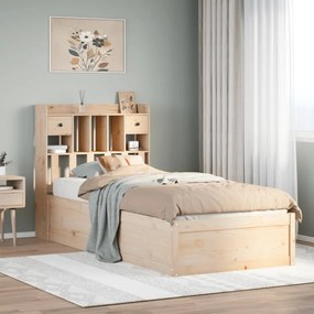 vidaXL Cama sem colchão 90x190 cm madeira de pinho maciça