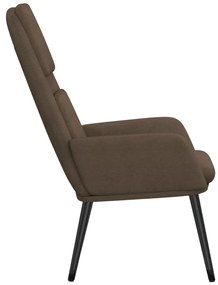 Cadeira de descanso tecido cinzento-acastanhado