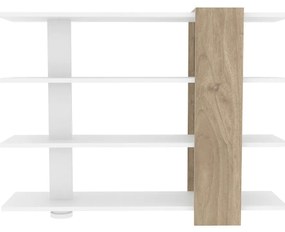 Estante Nur – Branco e Nogal – 120x90x30 cm