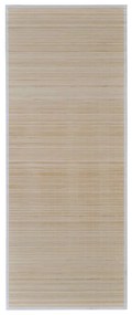 Tapetes retangulares de bambu natural 4 pcs 120x180 cm