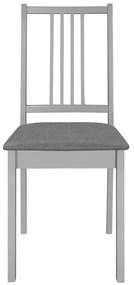 5 pcs conjunto de jantar MDF cinzento