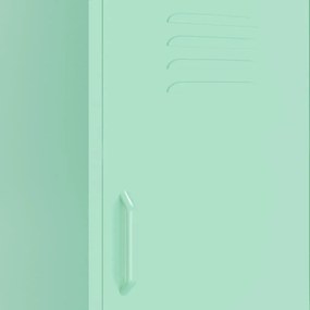 Armário de arrumação aço 42,5x35x101,5 cm verde-hortelã