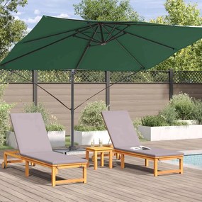 Guarda-Sol Cantilever Roma Verde 352x251x260 cm em Alumínio