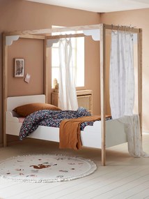 Agora -15%: Cama com dossel, para criança, tema ROMANCE branco