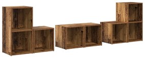 Conjunto de Estantes para TV 6 pcs Madeira Antiga