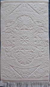 30x50 cm - Toalha de banho jacquard - 550 gr/m2 - 100% algodão: Branco