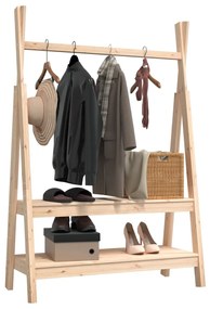 Suporte para roupas 100x45,5x150 cm madeira de pinho maciça