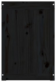 Caixa para roupa 88,5x44x66 cm madeira de pinho maciça preto