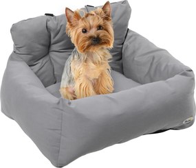 Cadeira de carro para animais de estimação - bolsa de transporte acolchoada com algodão e PP espesso com fundo antiderrapante, 50 x 54 x 33 cm, cinzen