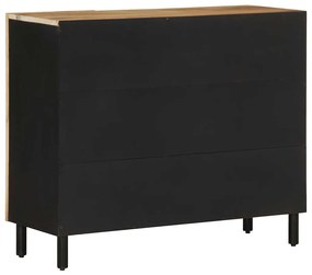 Aparador 90x33,5x75 cm madeira de mangueira áspera maciça