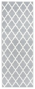 vidaXL Passadeira 80x200 cm polipropileno cinzento e branco