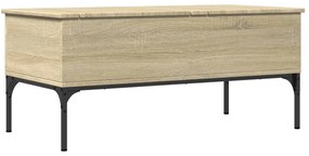 Mesa de centro 100x50x45cm deriv. madeira/metal carvalho sonoma