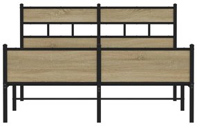 Estrutura cama s/ colchão derivados de madeira carvalho sonoma