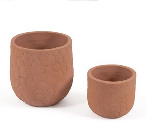 Kave Home - Set Simi de 2 vasos de terracota Ø 34 cm / Ø 50 cm