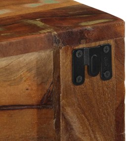 Armário de TV para parede 100x30x19cm madeira recuperada maciça
