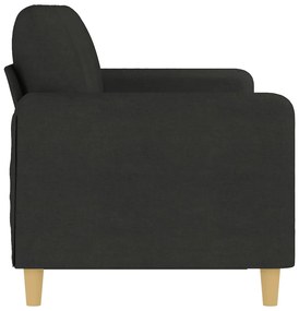 Sofá de 3 Lugares Chloé - Em Tecido - Cor Preto - 198x77x80 cm - Com o