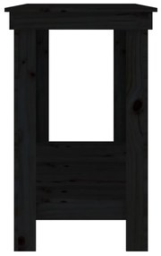 Banco de trabalho 140x50x80 cm pinho maciço preto