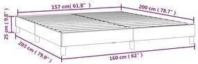 Estrutura de cama 160x200 cm veludo cinzento-claro