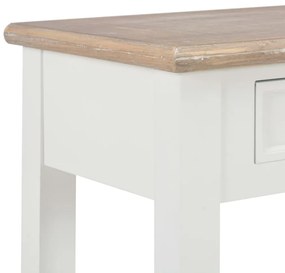 Mesa consola 110x35x80 cm madeira branco