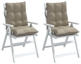 Almofadões cadeira encosto baixo 2 pcs oxford cinza-acastanhado