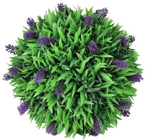 Conjunto de 2 bolas de buxo artificiais com lavanda 30 cm