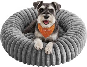 Cama para cães com 70 cm de diâmetro, lavável, cinzento