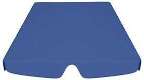 Toldo suplente p/ baloiço de jardim 150/130x105/70 cm azul
