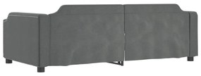 Sofá-cama 80x200 cm tecido cinzento-escuro