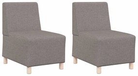 Cadeira de Sofá Cinza Claro 55 cm em Tecido 2 pcs