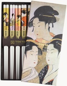 Pauzinhos de bambu Geisha, conjunto de 5