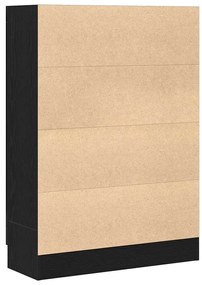 Estante de Livros Preta em Carvalho 82,5x30,5x115 cm. Madeira Projetad